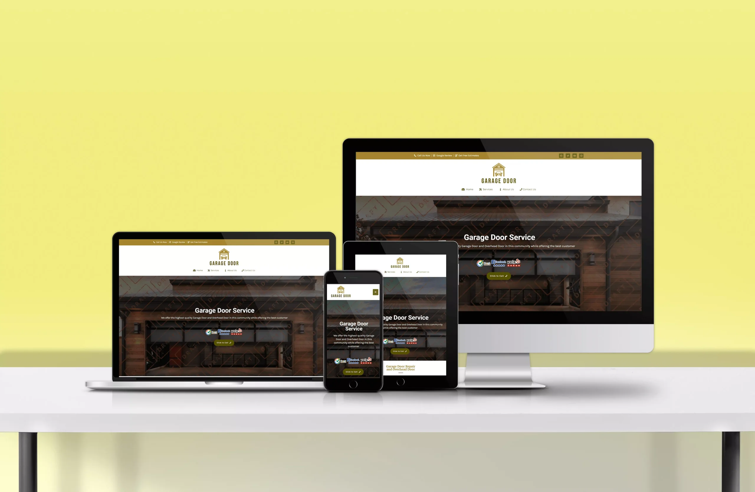 Garage Door Service Mockup