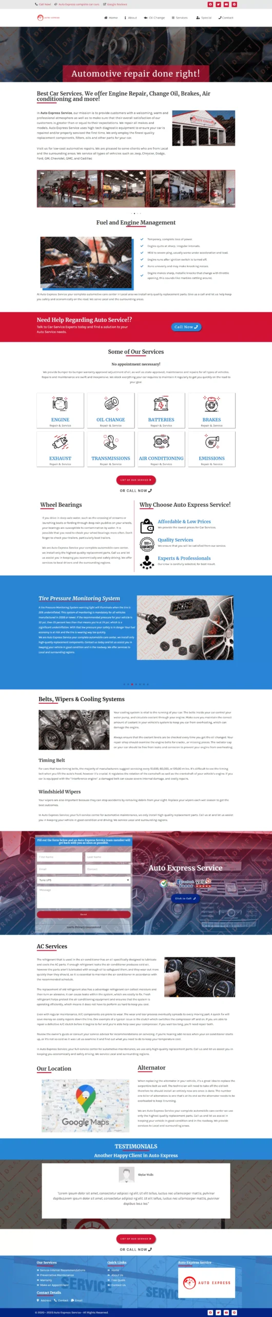 Auto Express Service Mockup View