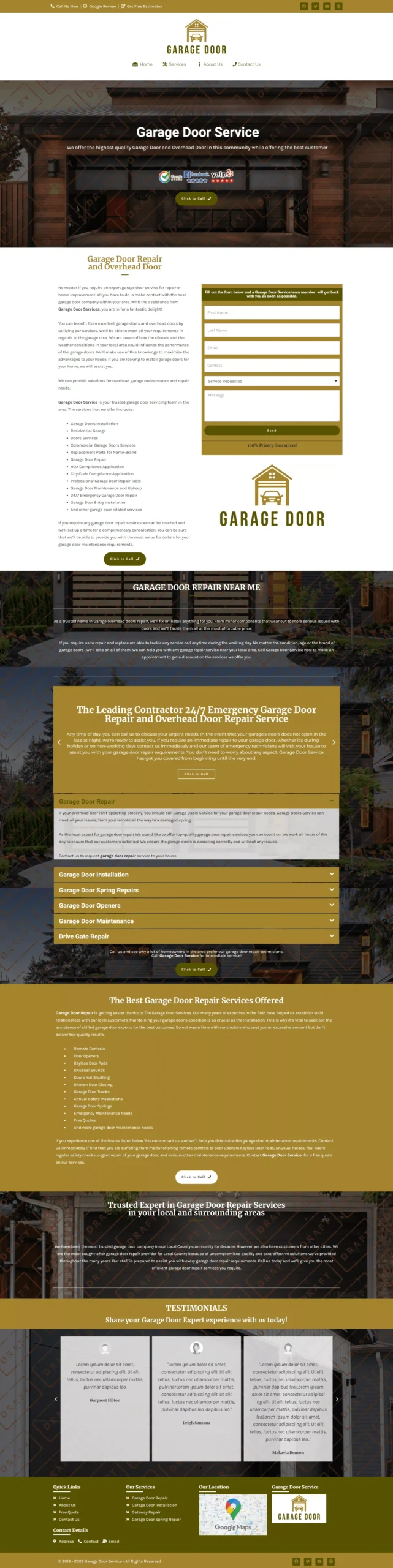 Garage Door Service Mockup View