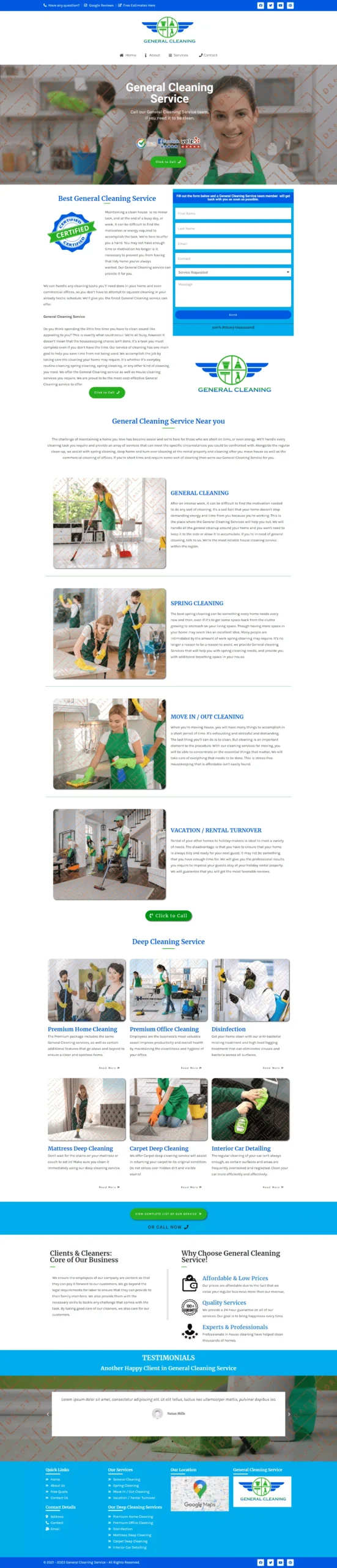 General Cleaning Service Mockup View
